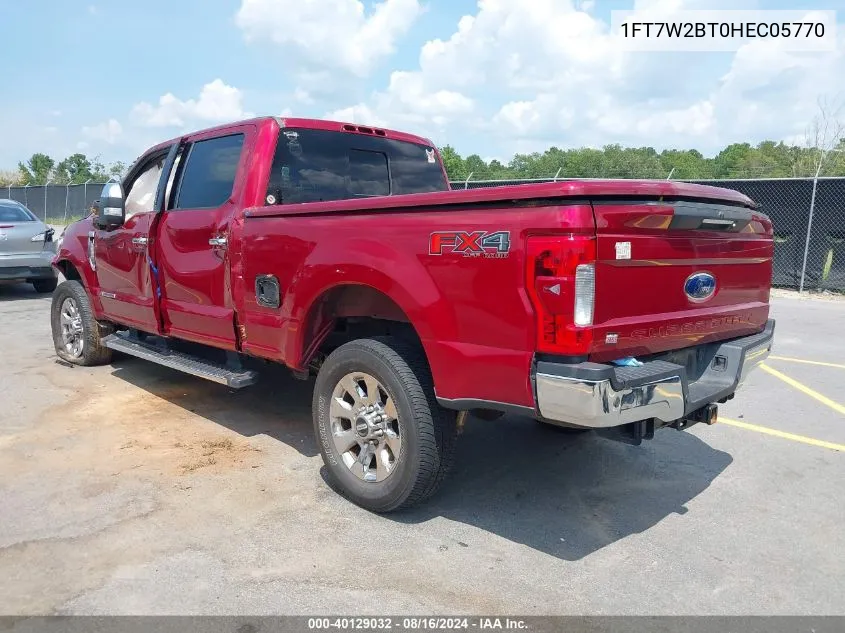 1FT7W2BT0HEC05770 2017 Ford F-250 Lariat