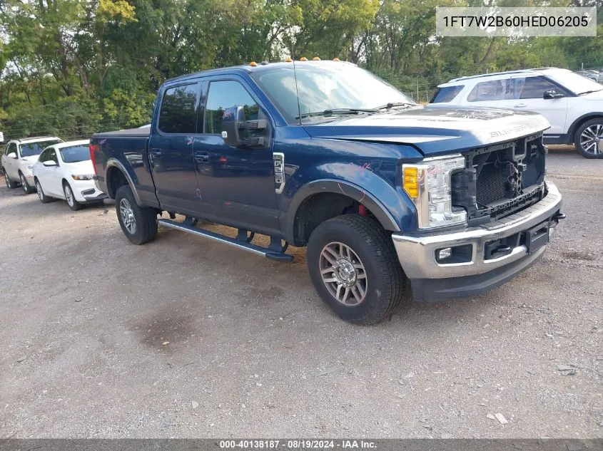 1FT7W2B60HED06205 2017 Ford F-250 Lariat