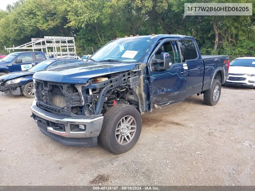 1FT7W2B60HED06205 2017 Ford F-250 Lariat