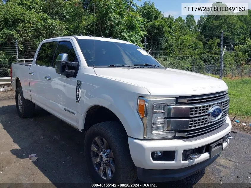 1FT7W2BT8HED49163 2017 Ford F-250 Platinum