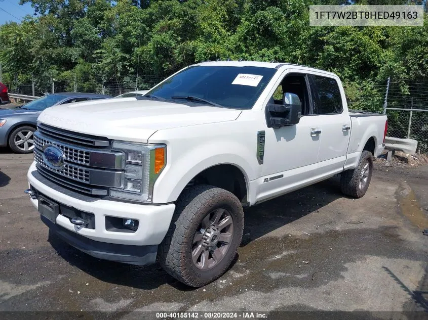 2017 Ford F-250 Platinum VIN: 1FT7W2BT8HED49163 Lot: 40155142