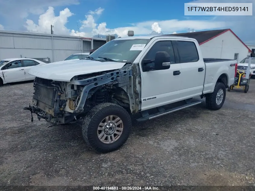 2017 Ford F-250 Xlt VIN: 1FT7W2BT4HED59141 Lot: 40194683