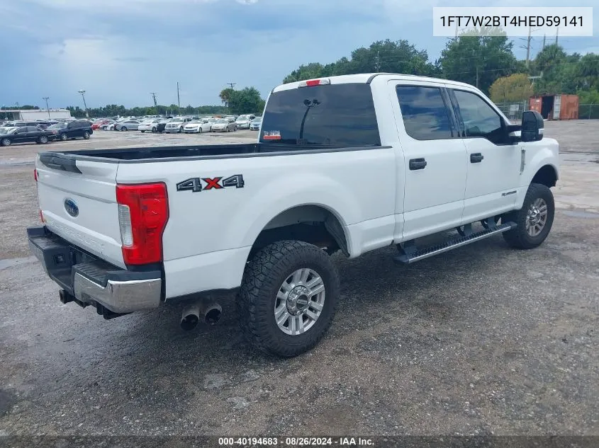 1FT7W2BT4HED59141 2017 Ford F-250 Xlt