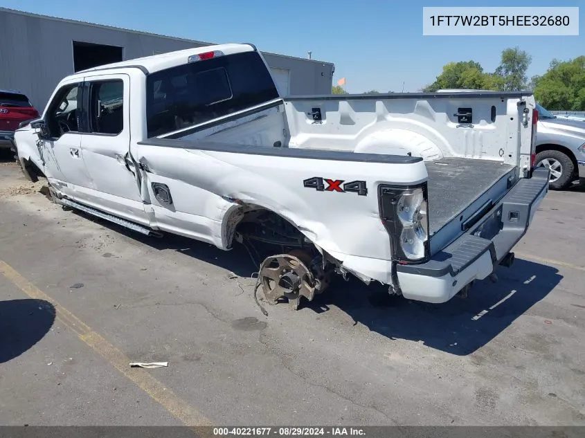 2017 Ford F-250 Xlt VIN: 1FT7W2BT5HEE32680 Lot: 40221677