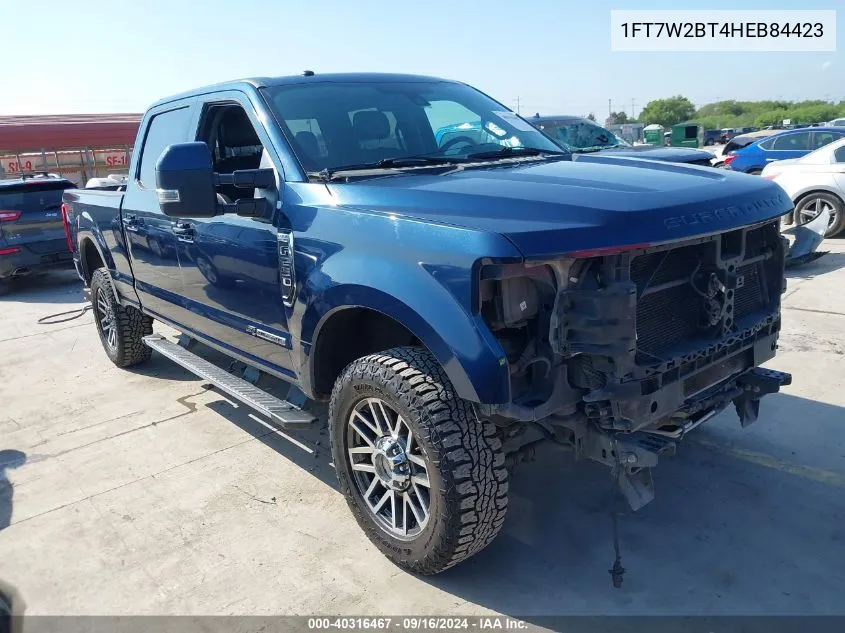 2017 Ford F-250 Lariat VIN: 1FT7W2BT4HEB84423 Lot: 40316467