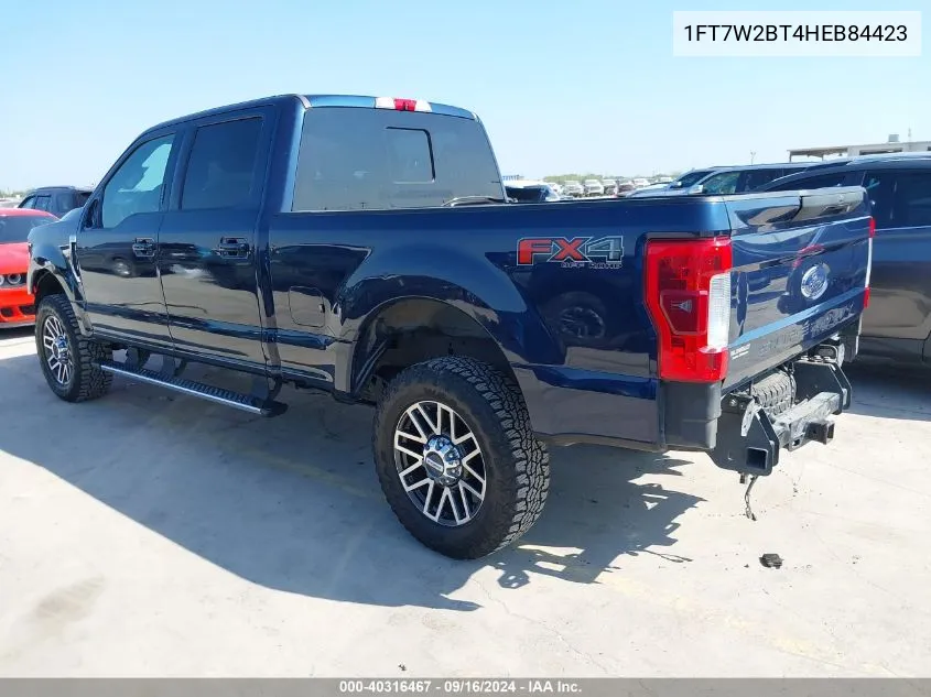 1FT7W2BT4HEB84423 2017 Ford F-250 Lariat