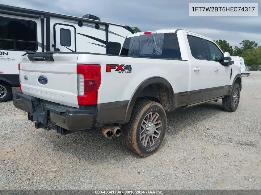 1FT7W2BT6HEC74317 2017 Ford F-250 King Ranch