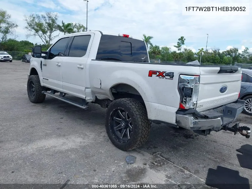 2017 Ford F-250 Lariat VIN: 1FT7W2BT1HEB39052 Lot: 40361085