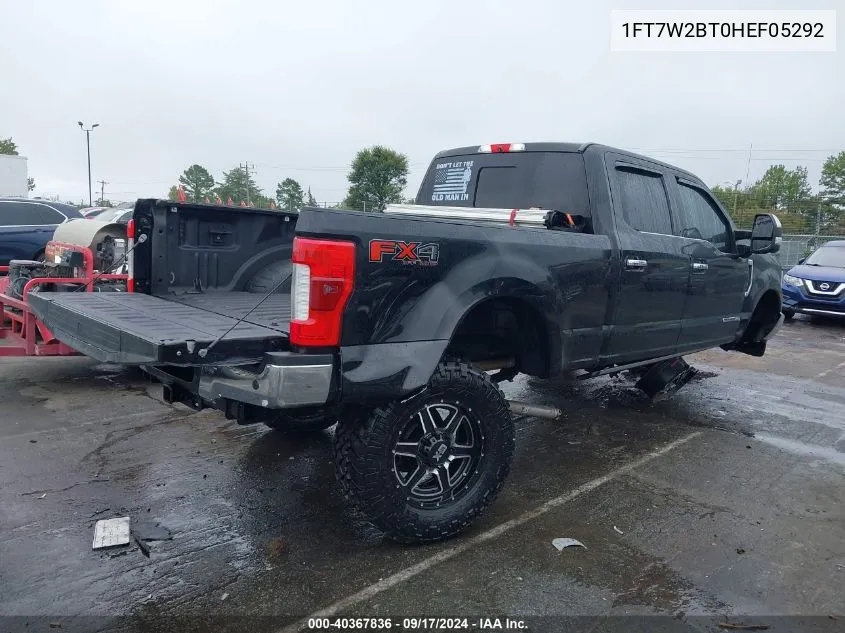 1FT7W2BT0HEF05292 2017 Ford F-250 King Ranch