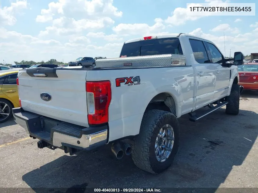 2017 Ford F-250 Lariat VIN: 1FT7W2BT8HEE56455 Lot: 40403813