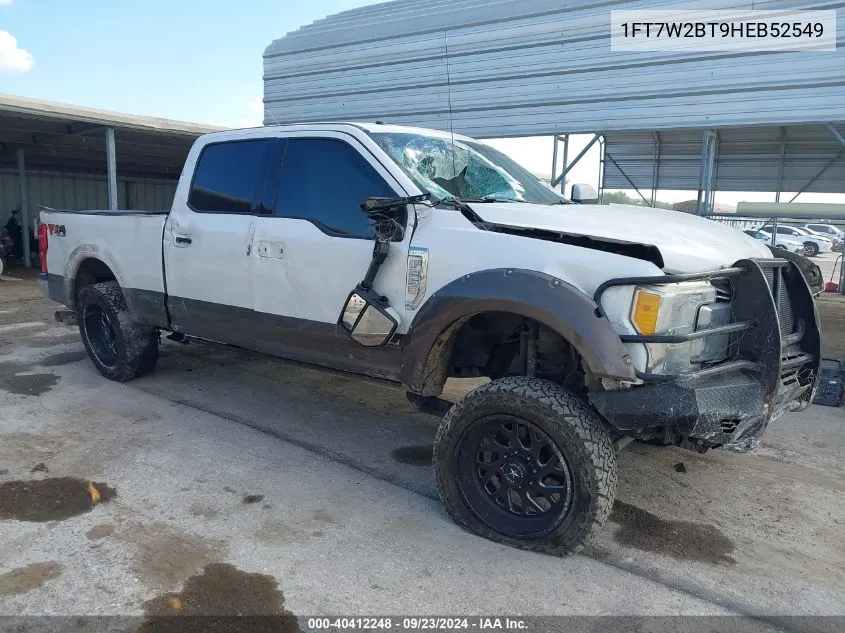 2017 Ford F-250 Lariat VIN: 1FT7W2BT9HEB52549 Lot: 40412248