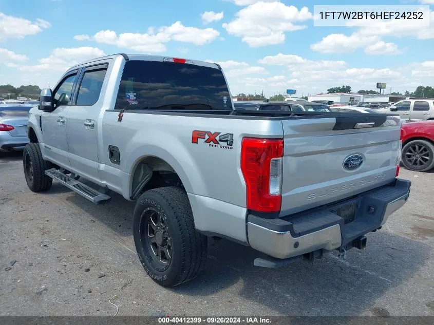 1FT7W2BT6HEF24252 2017 Ford F250 Super Duty