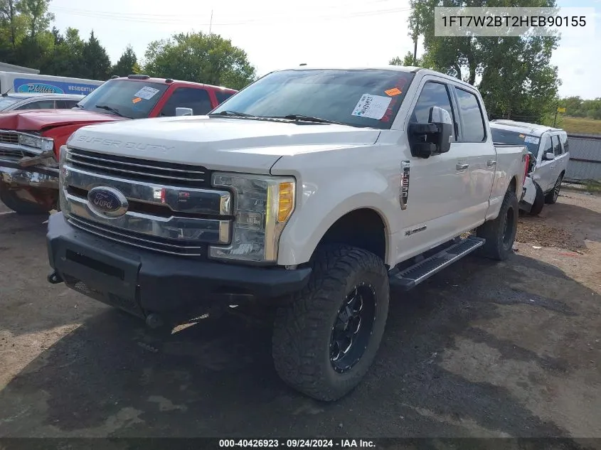 1FT7W2BT2HEB90155 2017 Ford F-250 Lariat