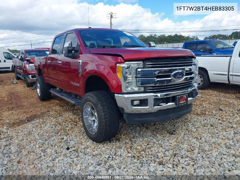 2017 Ford F-250 Lariat VIN: 1FT7W2BT4HEB83305 Lot: 40448901