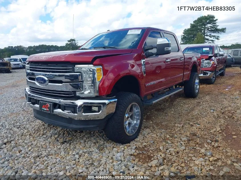 1FT7W2BT4HEB83305 2017 Ford F-250 Lariat