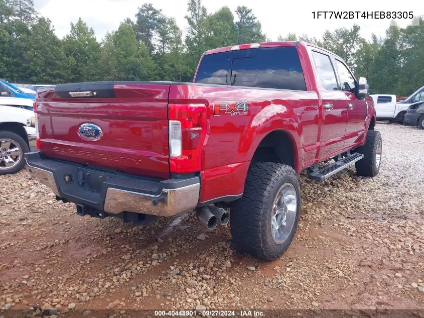 1FT7W2BT4HEB83305 2017 Ford F-250 Lariat