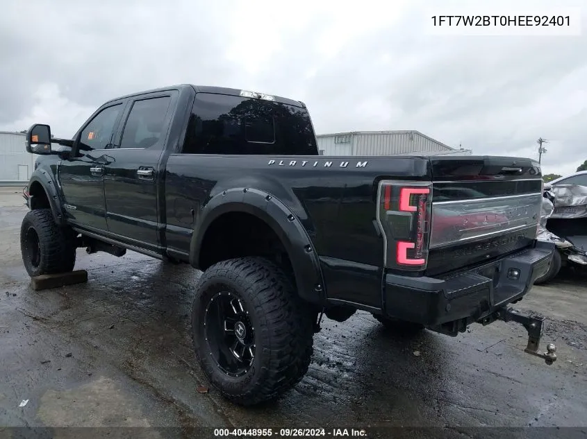 1FT7W2BT0HEE92401 2017 Ford F-250 Platinum