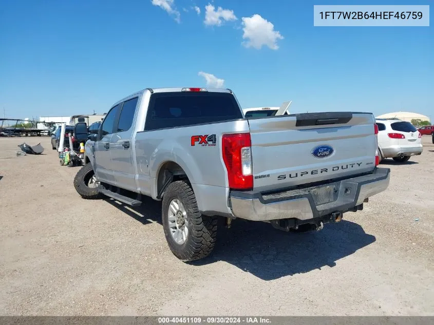 1FT7W2B64HEF46759 2017 Ford F250 Super Duty