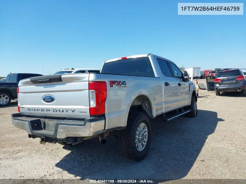 1FT7W2B64HEF46759 2017 Ford F250 Super Duty