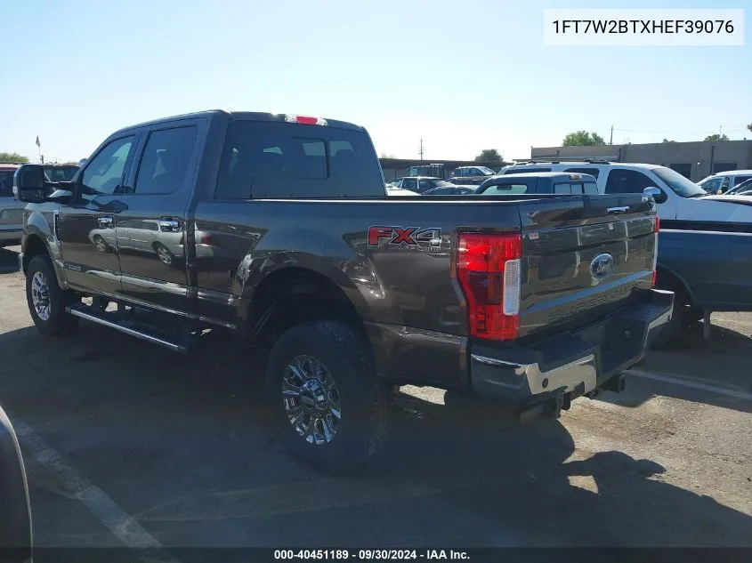 2017 Ford F-250 Lariat VIN: 1FT7W2BTXHEF39076 Lot: 40451189