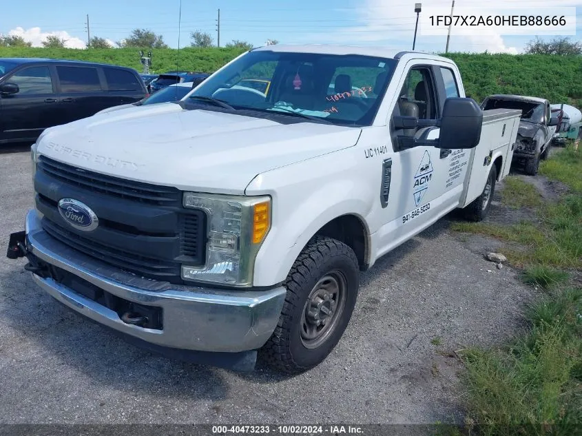 2017 Ford F-250 Xl VIN: 1FD7X2A60HEB88666 Lot: 40473233