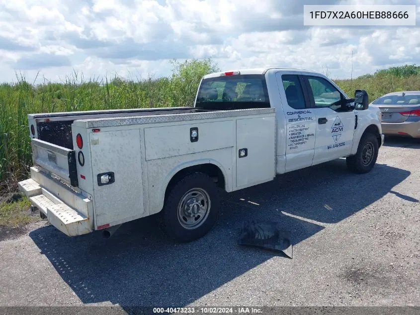 2017 Ford F-250 Xl VIN: 1FD7X2A60HEB88666 Lot: 40473233