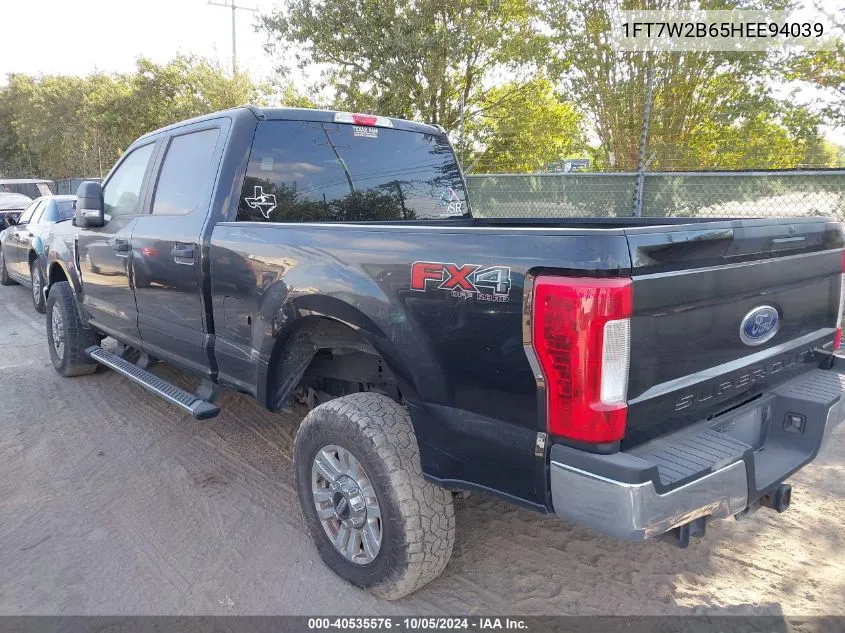 2017 Ford F-250 Xl VIN: 1FT7W2B65HEE94039 Lot: 40535576