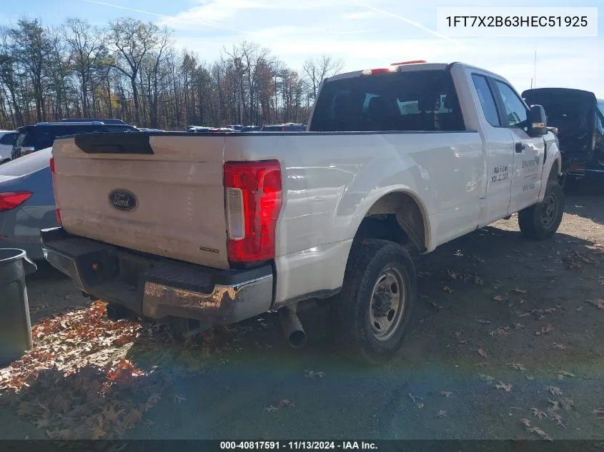 2017 Ford F-250 Xl VIN: 1FT7X2B63HEC51925 Lot: 40817591