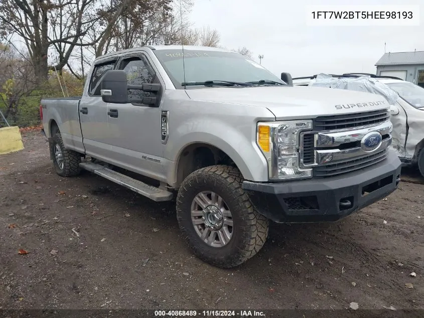 2017 Ford Super Duty F-250 Srw Xlt VIN: 1FT7W2BT5HEE98193 Lot: 40868489