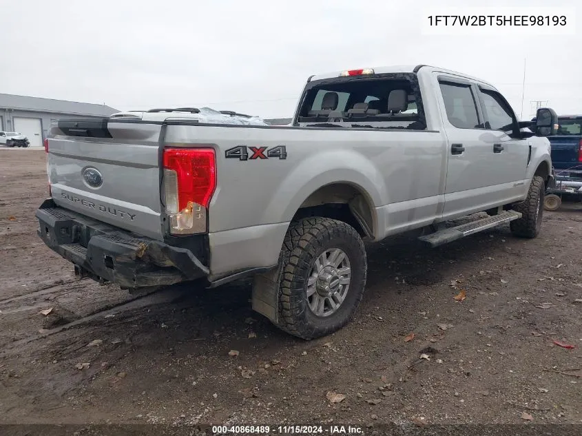 2017 Ford Super Duty F-250 Srw Xlt VIN: 1FT7W2BT5HEE98193 Lot: 40868489