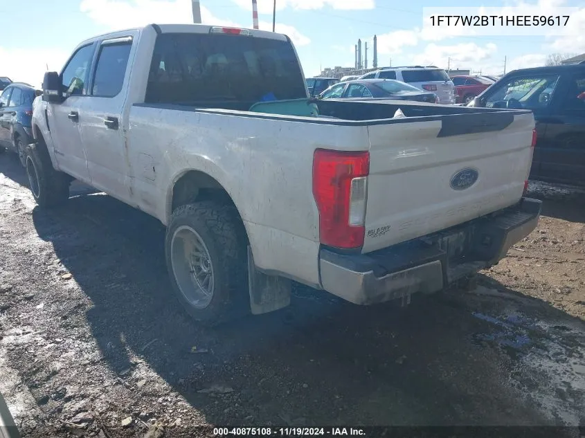 2017 Ford F-250 Xlt VIN: 1FT7W2BT1HEE59617 Lot: 40875108