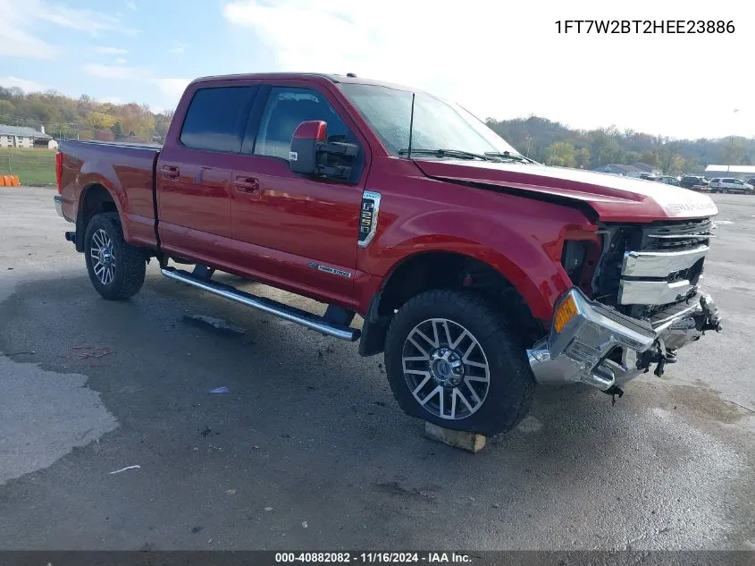 2017 Ford F-250 Lariat VIN: 1FT7W2BT2HEE23886 Lot: 40882082