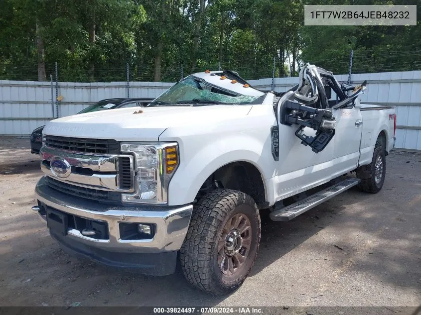 2018 Ford F250 Super Duty VIN: 1FT7W2B64JEB48232 Lot: 39824497