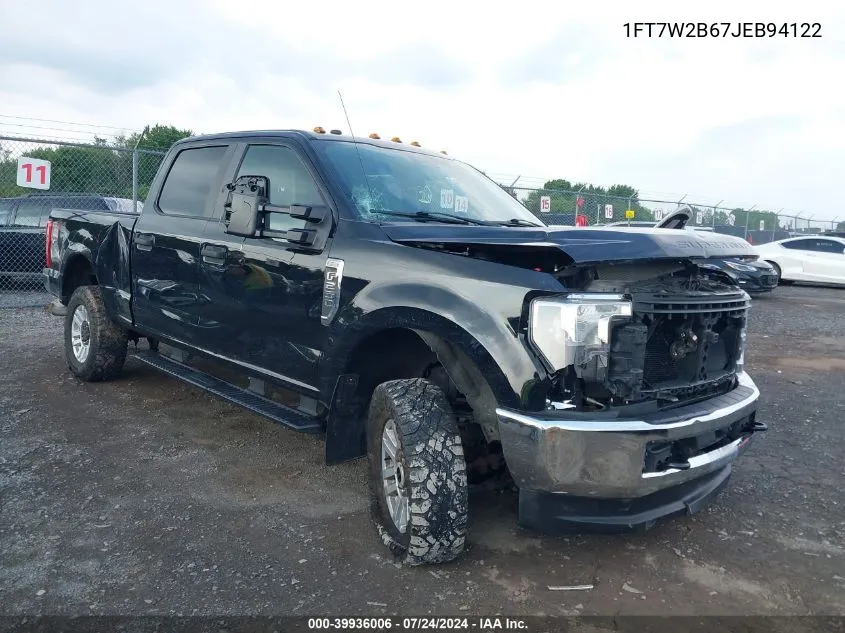 2018 Ford F-250 Xl VIN: 1FT7W2B67JEB94122 Lot: 39936006