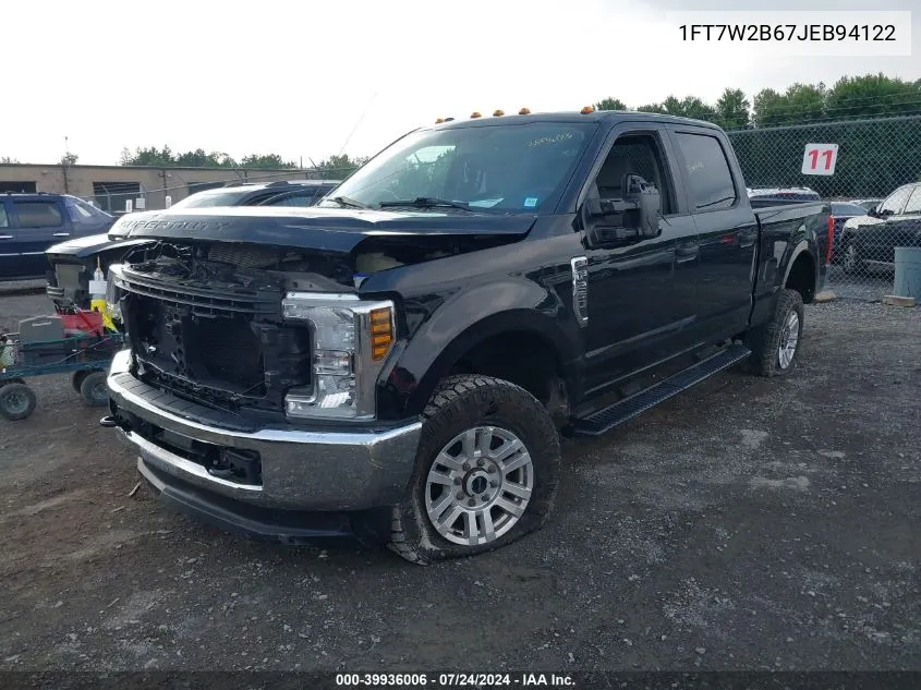 2018 Ford F-250 Xl VIN: 1FT7W2B67JEB94122 Lot: 39936006