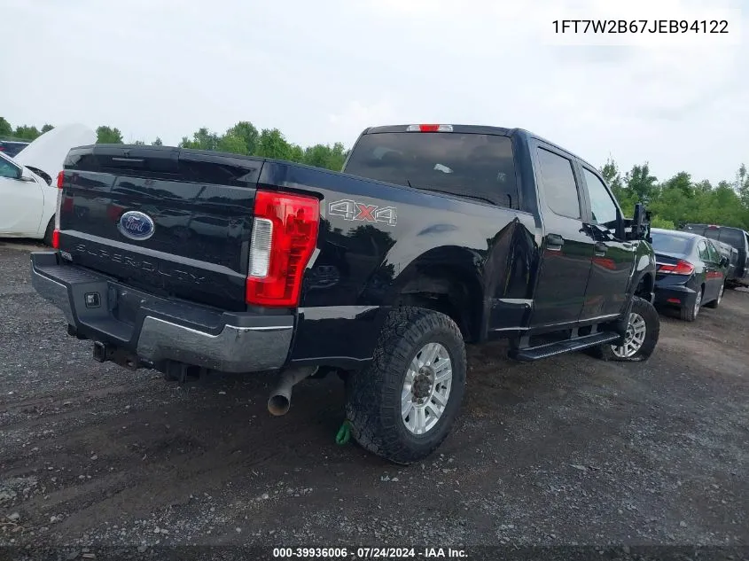 2018 Ford F-250 Xl VIN: 1FT7W2B67JEB94122 Lot: 39936006