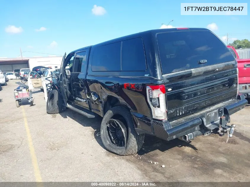 2018 Ford F-250 Platinum VIN: 1FT7W2BT9JEC78447 Lot: 40098922