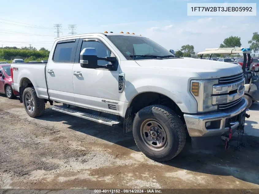 2018 Ford F-250 Lariat VIN: 1FT7W2BT3JEB05992 Lot: 40113152