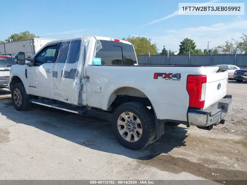 1FT7W2BT3JEB05992 2018 Ford F-250 Lariat