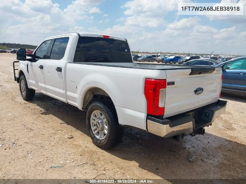 2018 Ford F-250 Xlt VIN: 1FT7W2A68JEB38918 Lot: 40166223