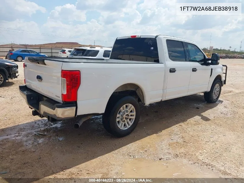 2018 Ford F-250 Xlt VIN: 1FT7W2A68JEB38918 Lot: 40166223