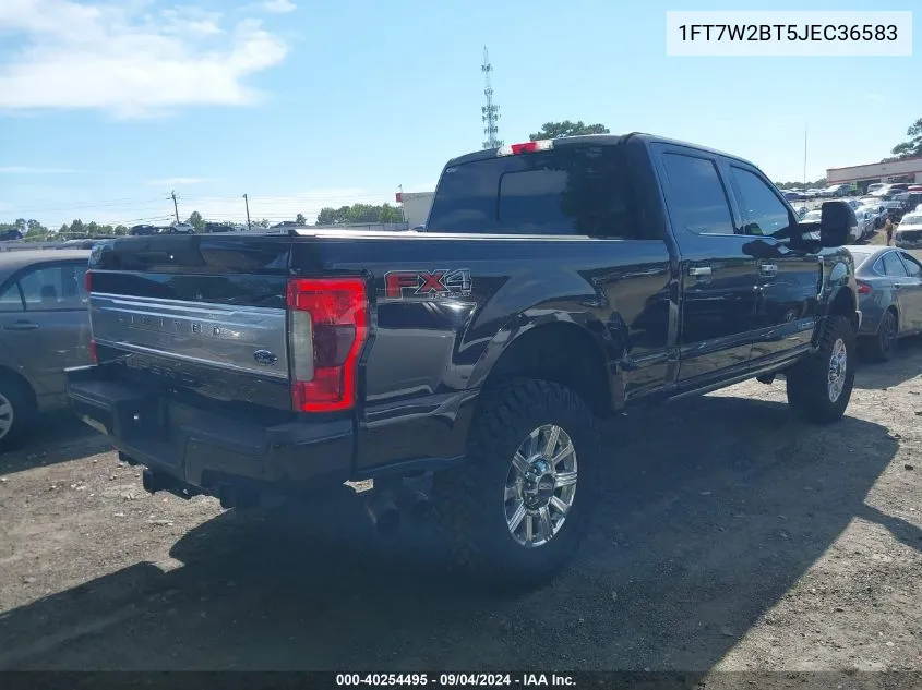 2018 Ford F-250 Limited VIN: 1FT7W2BT5JEC36583 Lot: 40254495