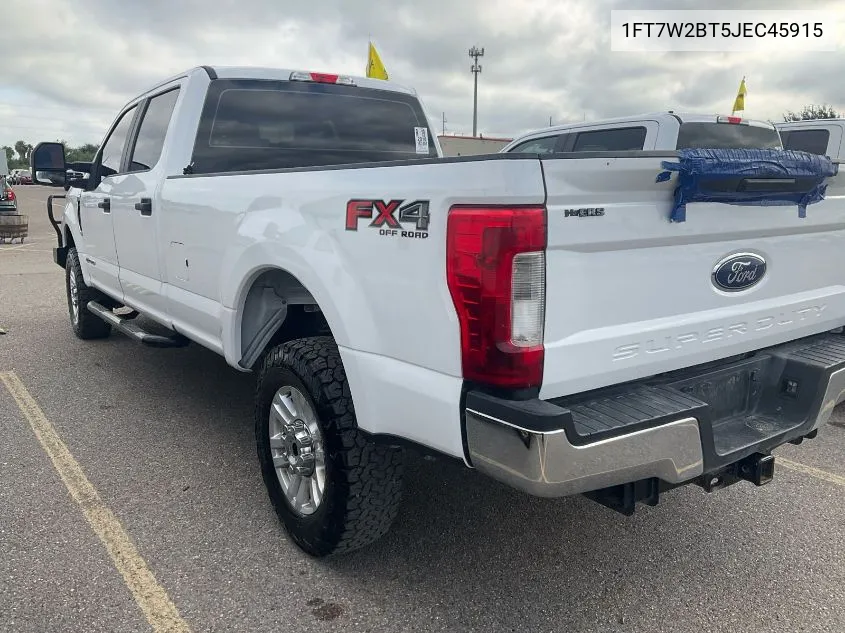 2018 Ford F-250 Xl VIN: 1FT7W2BT5JEC45915 Lot: 40356952