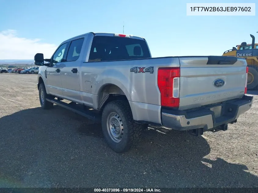 2018 Ford F-250 Xlt VIN: 1FT7W2B63JEB97602 Lot: 40373896