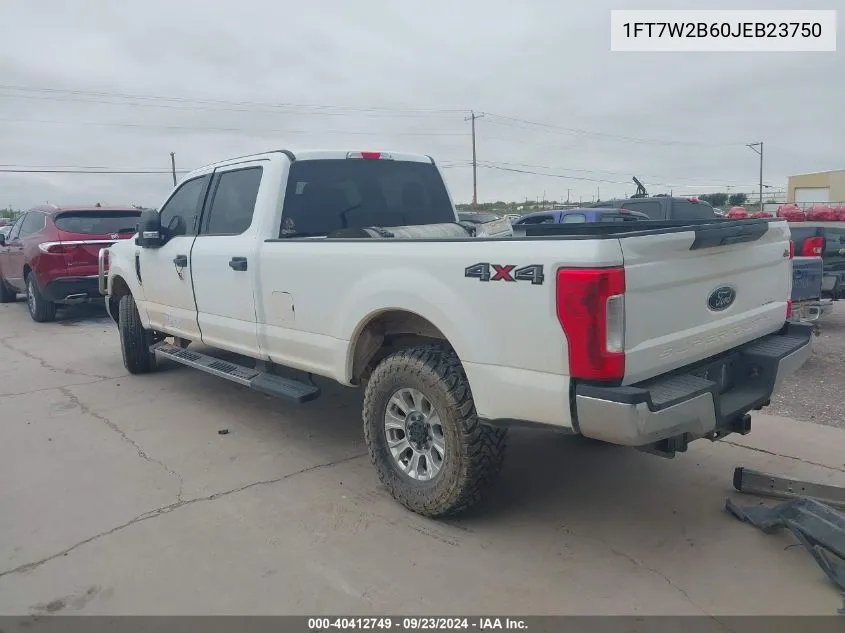 2018 Ford F-250 Xlt VIN: 1FT7W2B60JEB23750 Lot: 40412749