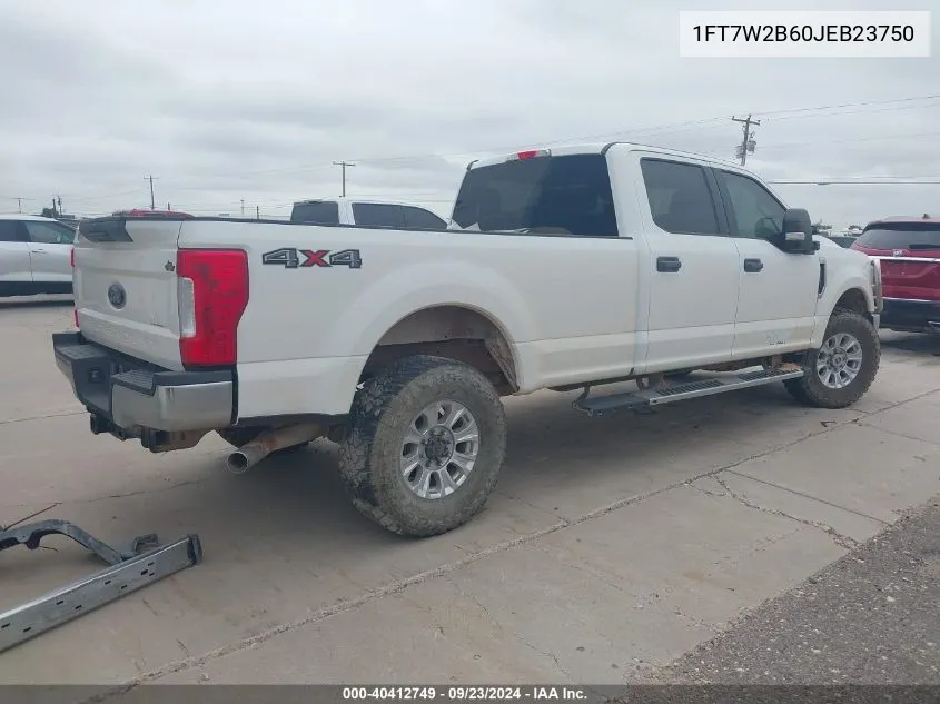 2018 Ford F-250 Xlt VIN: 1FT7W2B60JEB23750 Lot: 40412749