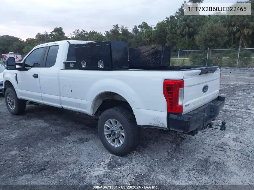 2018 Ford F-250 Xl VIN: 1FT7X2B60JEB22465 Lot: 40471301