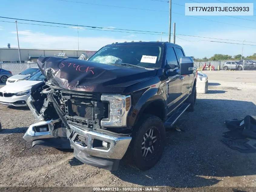 2018 Ford F-250 Lariat VIN: 1FT7W2BT3JEC53933 Lot: 40491213