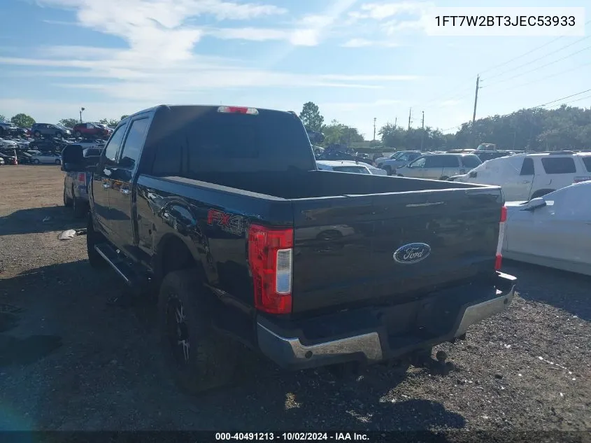 2018 Ford F-250 Lariat VIN: 1FT7W2BT3JEC53933 Lot: 40491213