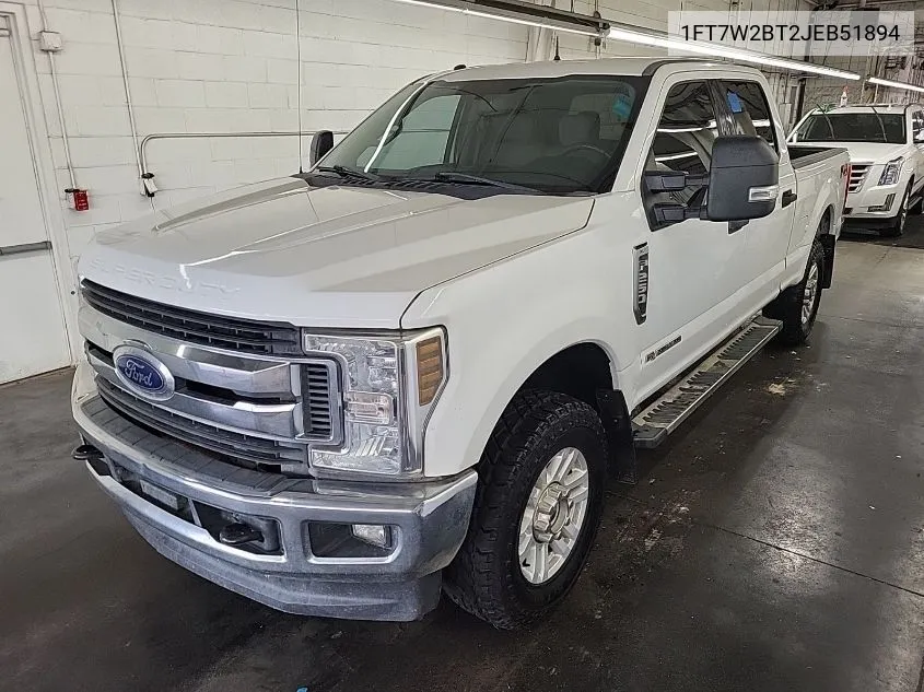 2018 Ford F-250 Xlt VIN: 1FT7W2BT2JEB51894 Lot: 40788561